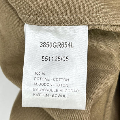 Guy Rover Beige Cotton Round Collar Military Jacket Size M