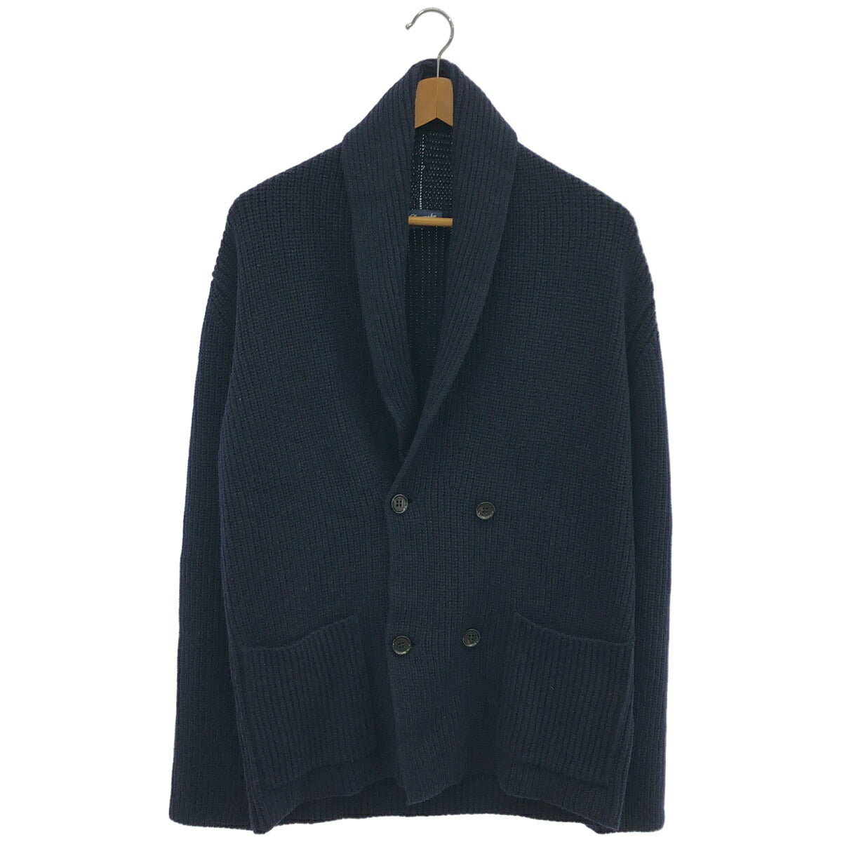 Drumohr Navy Shawl Collar Knit Jacket Size 46