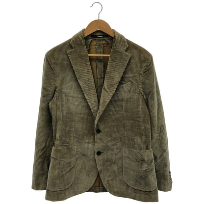 Drumohr Brown Thick Wale Corduroy 3B Lapel Jacket Size 48