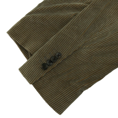 Drumohr Brown Thick Wale Corduroy 3B Lapel Jacket Size 48