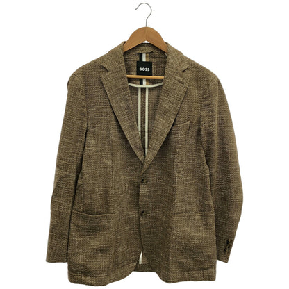 BOSS Brown Tweed Notch Lapel 2B Breasted Jacket Size 52