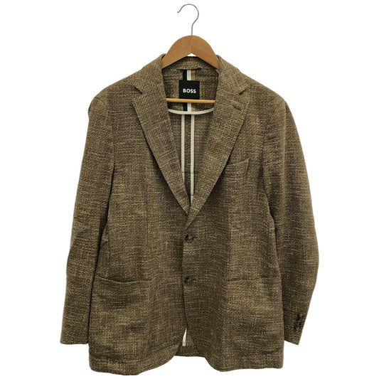 BOSS Brown Tweed Notch Lapel 2B Breasted Jacket Size 52
