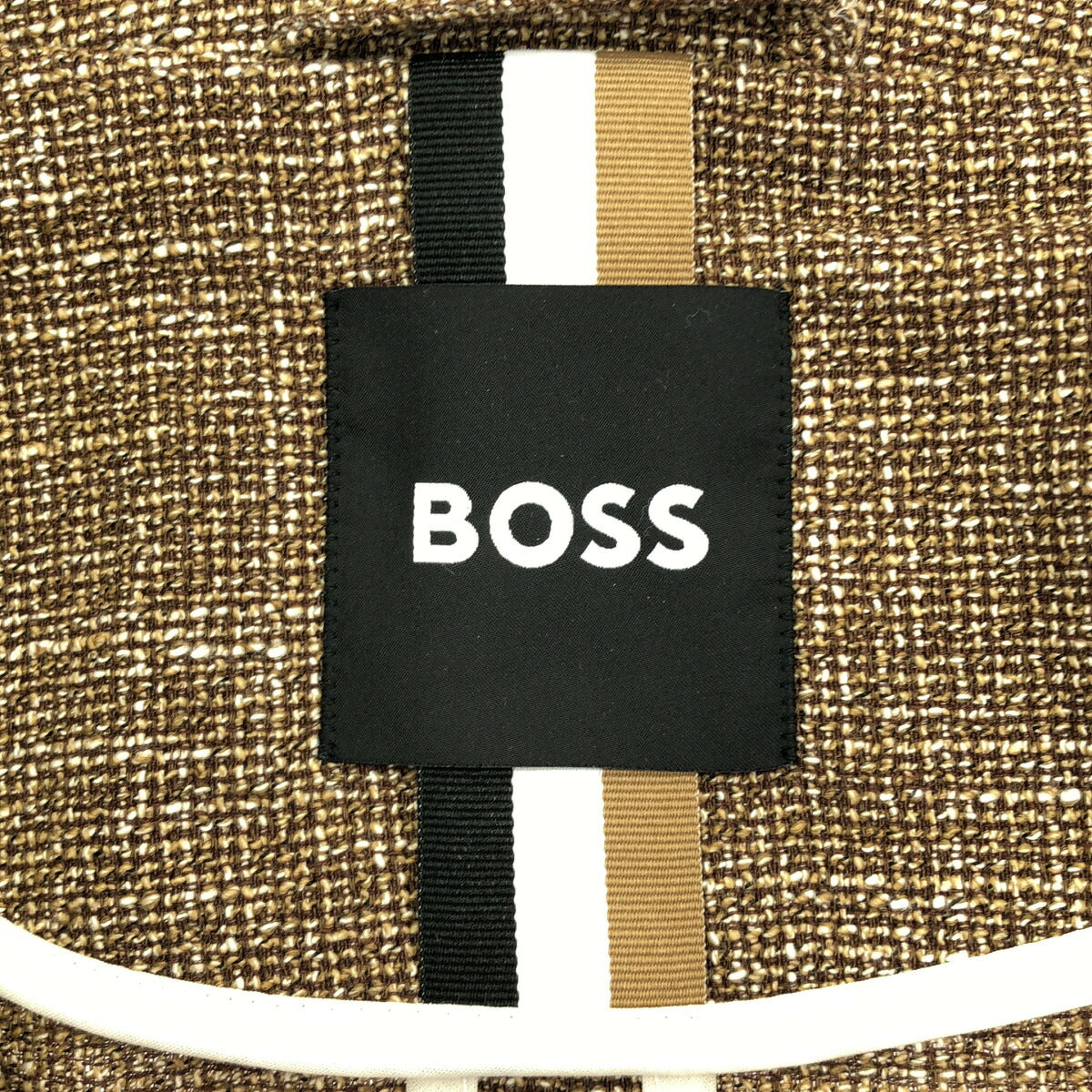BOSS Brown Tweed Notch Lapel 2B Breasted Jacket Size 52