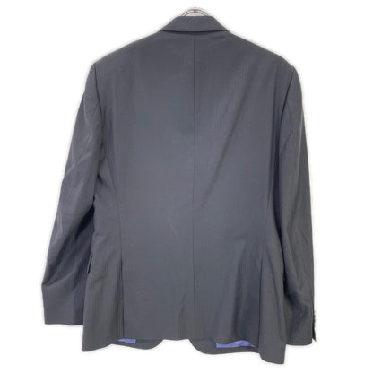 PaulSmith Black Herringbone 2-Button Suit Size XL