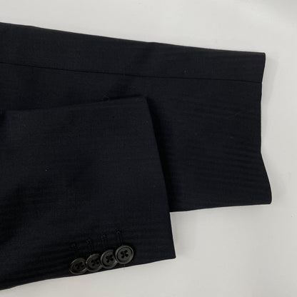 PaulSmith Black Herringbone 2-Button Suit Size XL