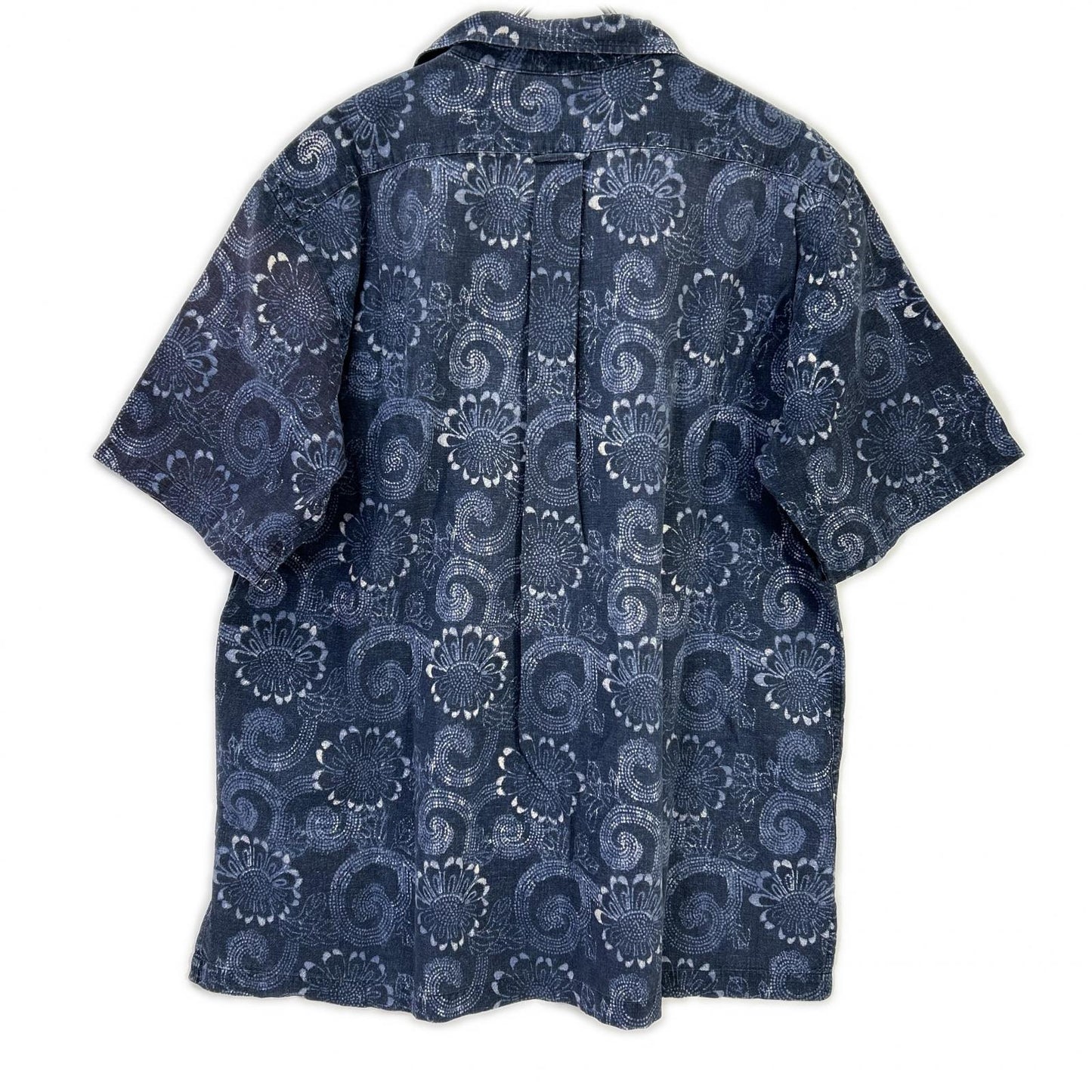 POLObyRalphLauren Blue Linen Cotton Sunflower Shirt Polo Size L