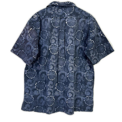 POLObyRalphLauren Blue Linen Cotton Sunflower Shirt Polo Size L