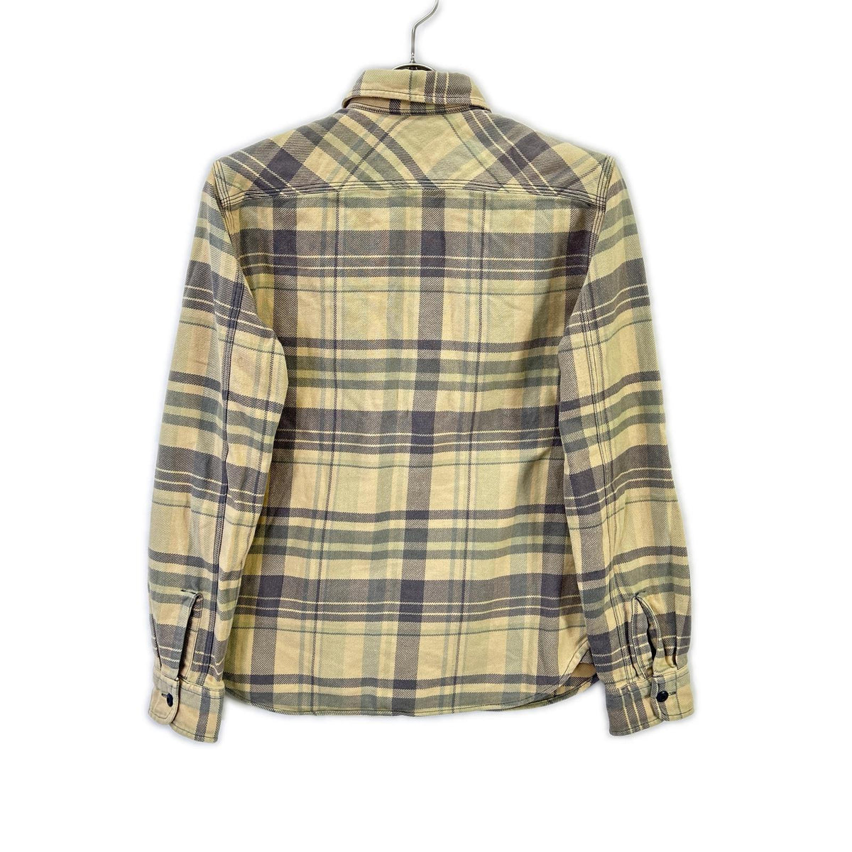RRL Beige Cotton Plaid Flannel Shirt Size 3