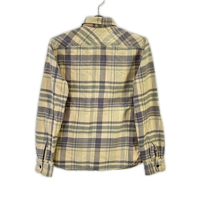 RRL Beige Cotton Plaid Flannel Shirt Size 3