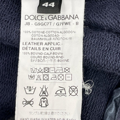 DOLCE&GABBANA Navy Cotton Zip-up Hoodie Size 44