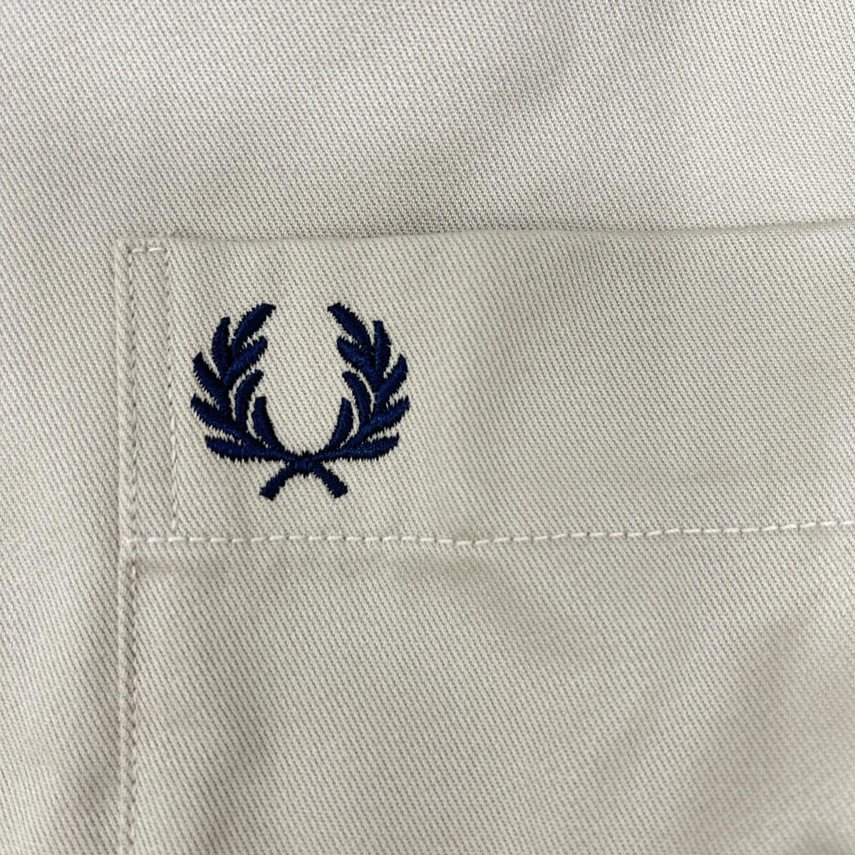 FRED PERRY M2400 Beige Cotton Twill Overshirt Shirt Size M