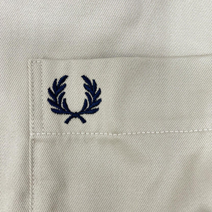 FRED PERRY M2400 Beige Cotton Twill Overshirt Shirt Size M