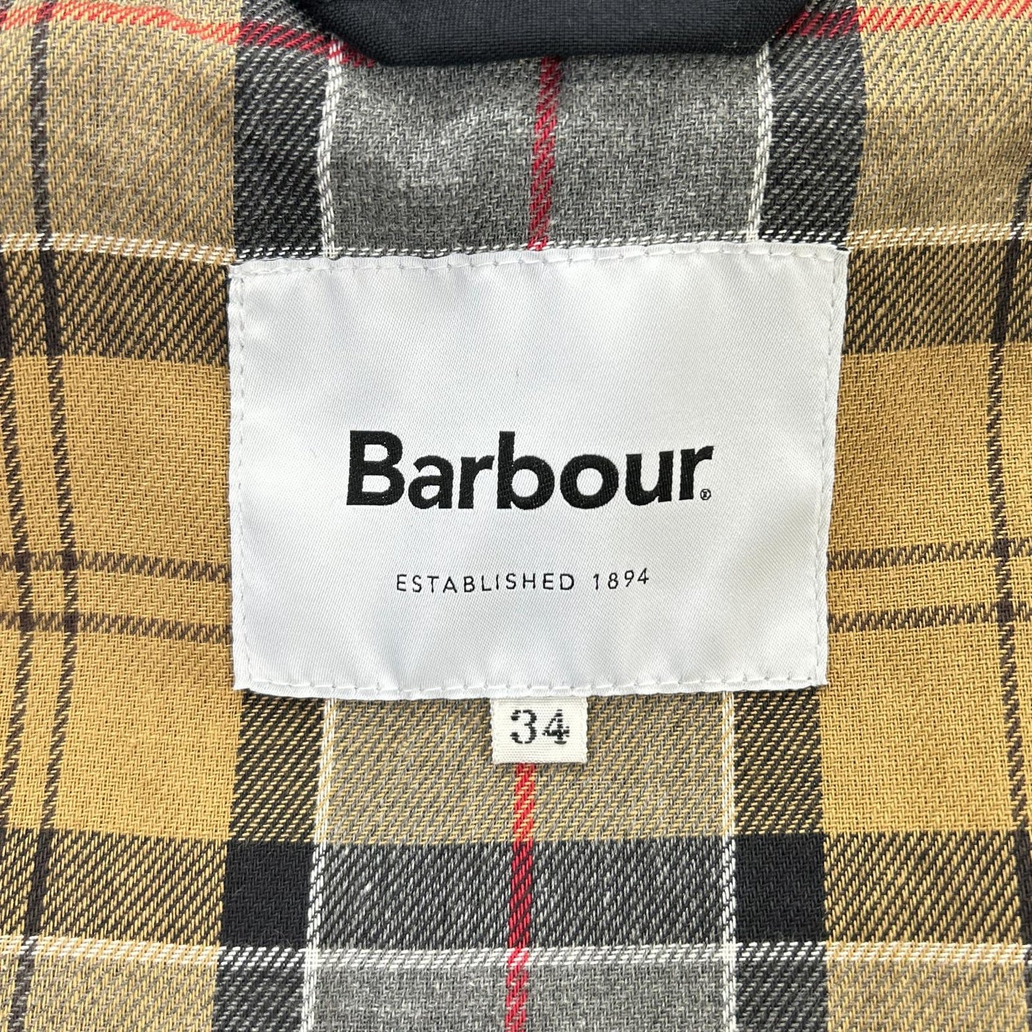 Barbour Black Nylon Burghley Long Coat Size 34