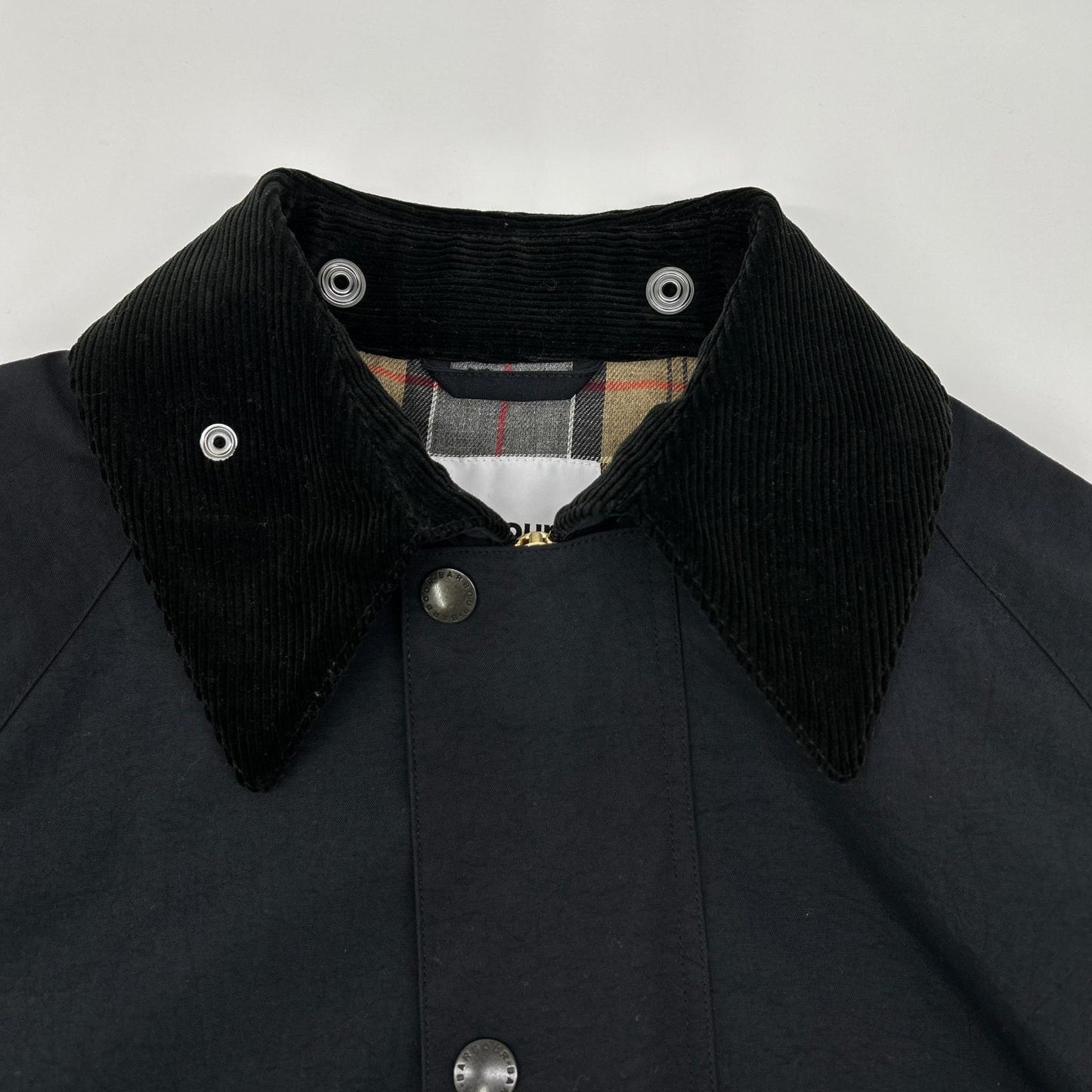 Barbour Black Nylon Burghley Long Coat Size 34