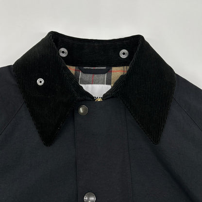 Barbour Black Nylon Burghley Long Coat Size 34