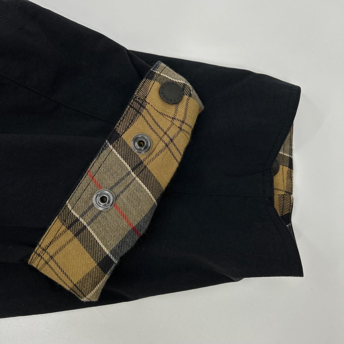 Barbour Black Nylon Burghley Long Coat Size 34