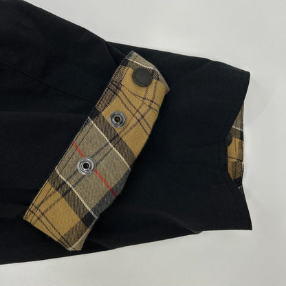 Barbour Black Nylon Burghley Long Coat Size 34