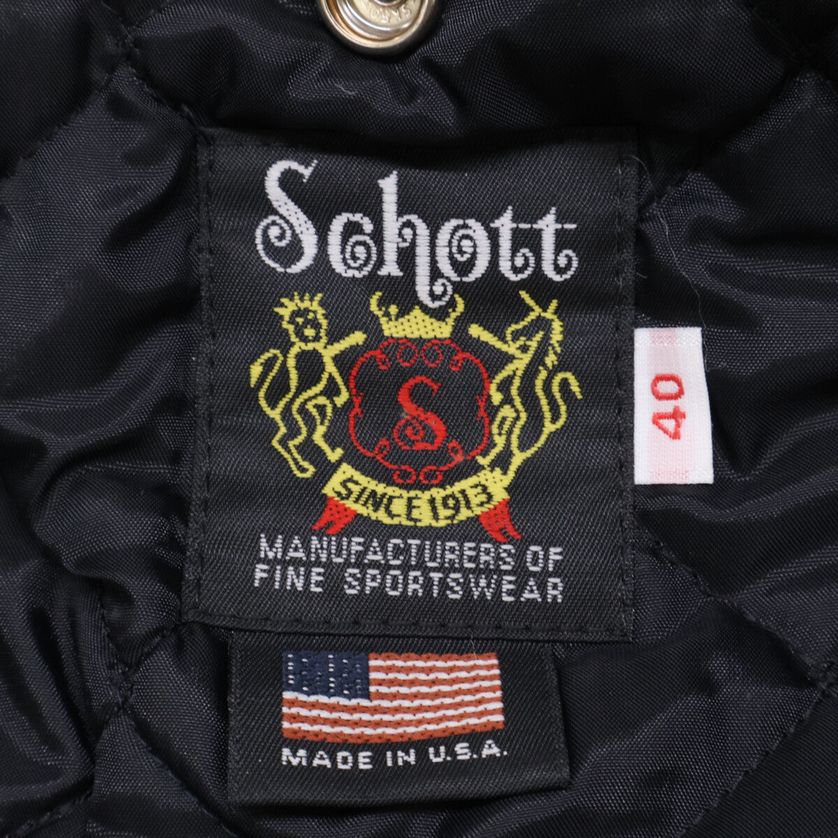 Schott 613UST ONESTAR TALL Double Rider Jacket Size 40