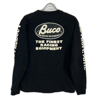 THE REAL MCCOY'S Black Buco Padded Racing Sweatshirt Size L
