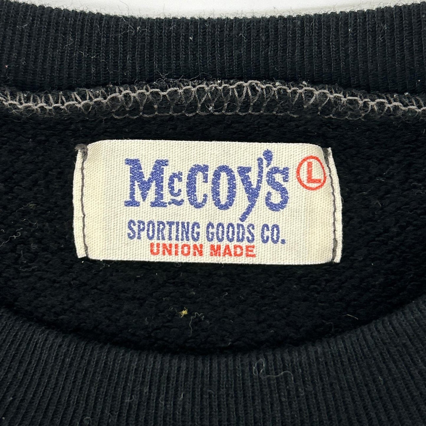THE REAL MCCOY'S Black Buco Padded Racing Sweatshirt Size L