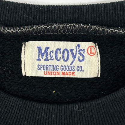 THE REAL MCCOY'S Black Buco Padded Racing Sweatshirt Size L