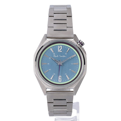 PaulSmith BT4-117-93 Octagon Quartz Watch Silver/Green