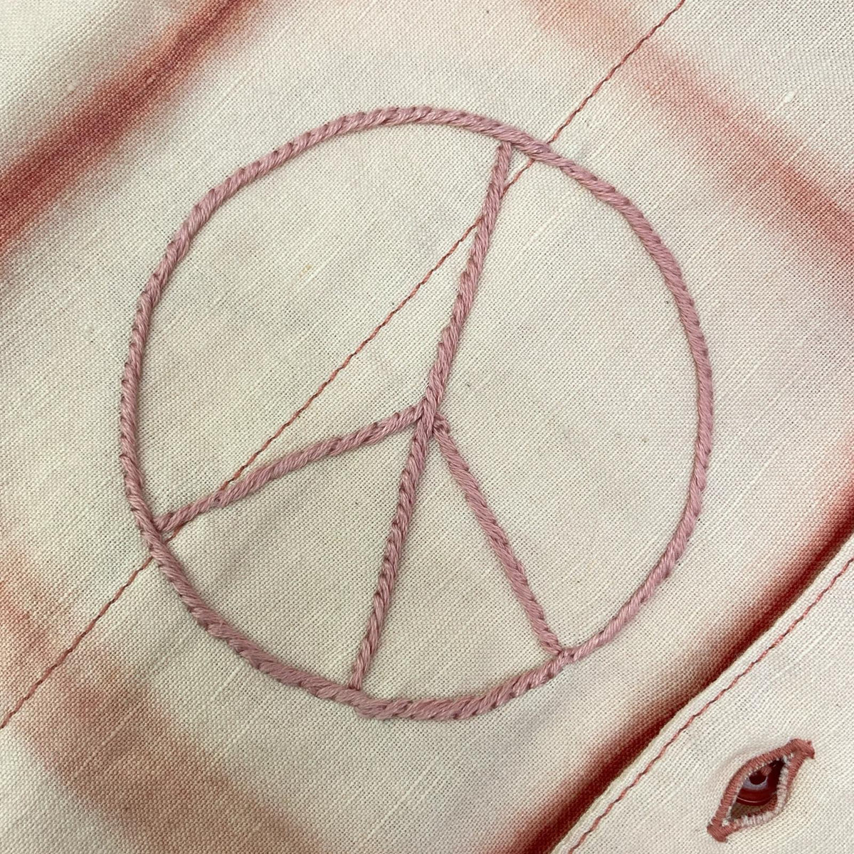 story mfg. 26SS Pink Greetings Peace Clamp Shirt Size M