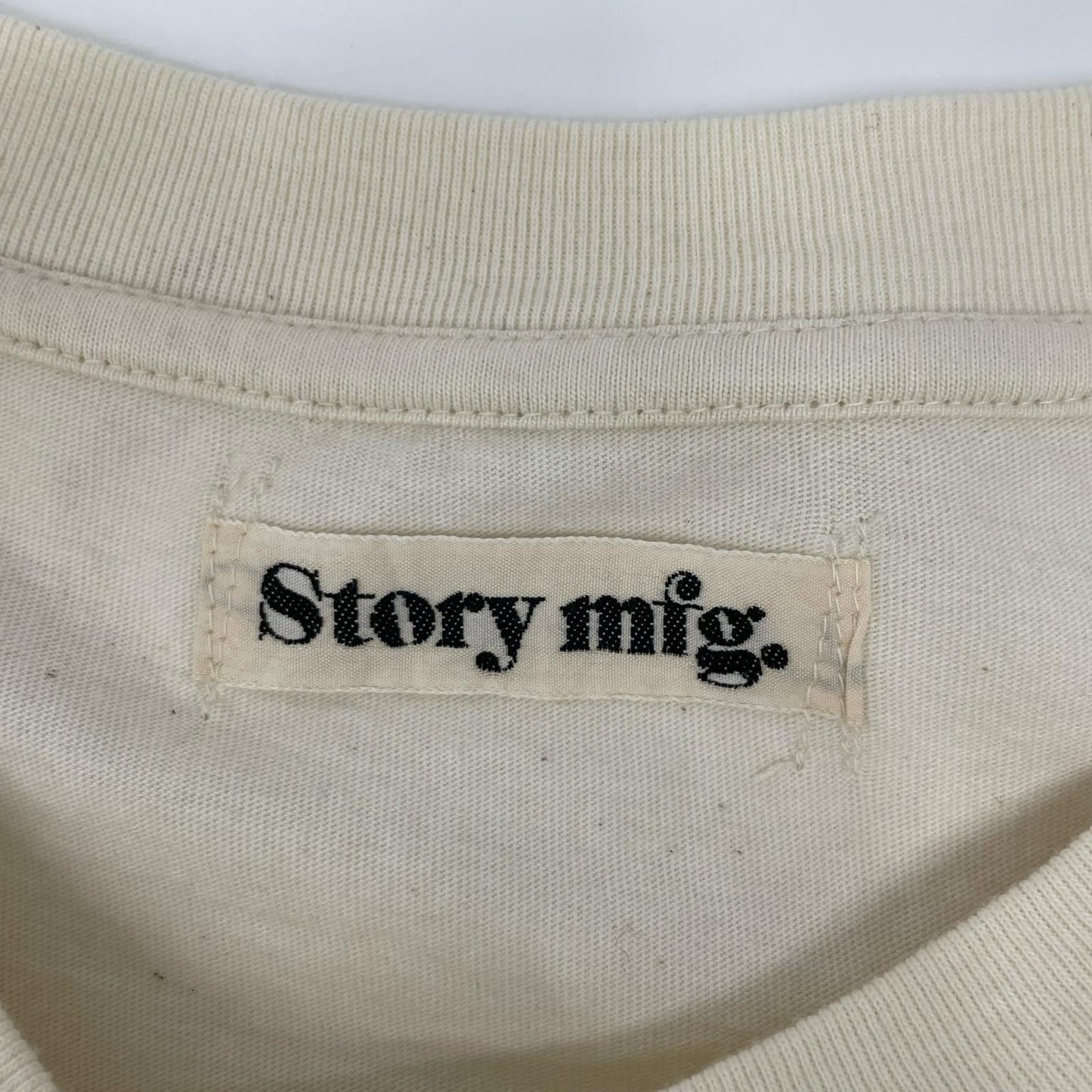 story mfg. 26SS Ivory GRATEFUL Long Sleeve T-Shirt Size L
