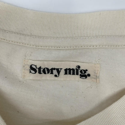 story mfg. 26SS Ivory GRATEFUL Long Sleeve T-Shirt Size L