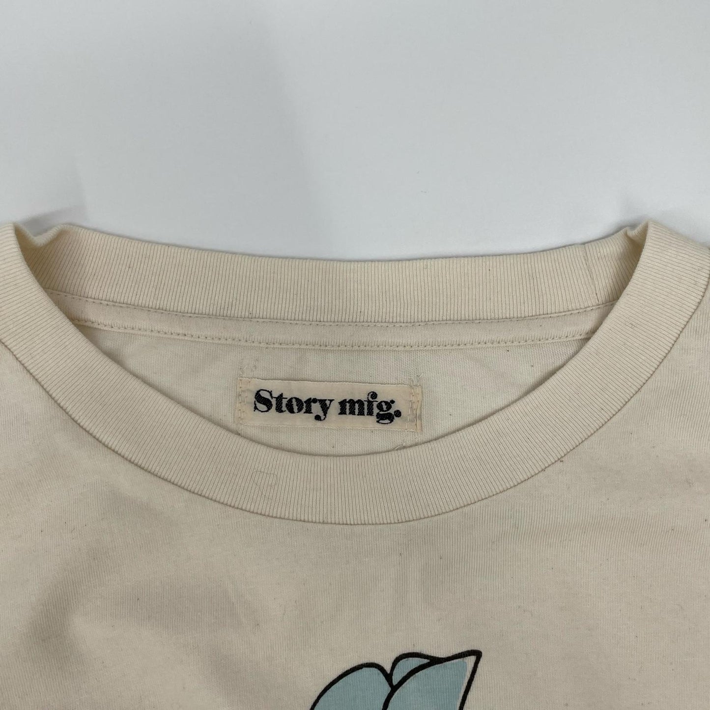 story mfg. 26SS Ivory GRATEFUL Long Sleeve T-Shirt Size L