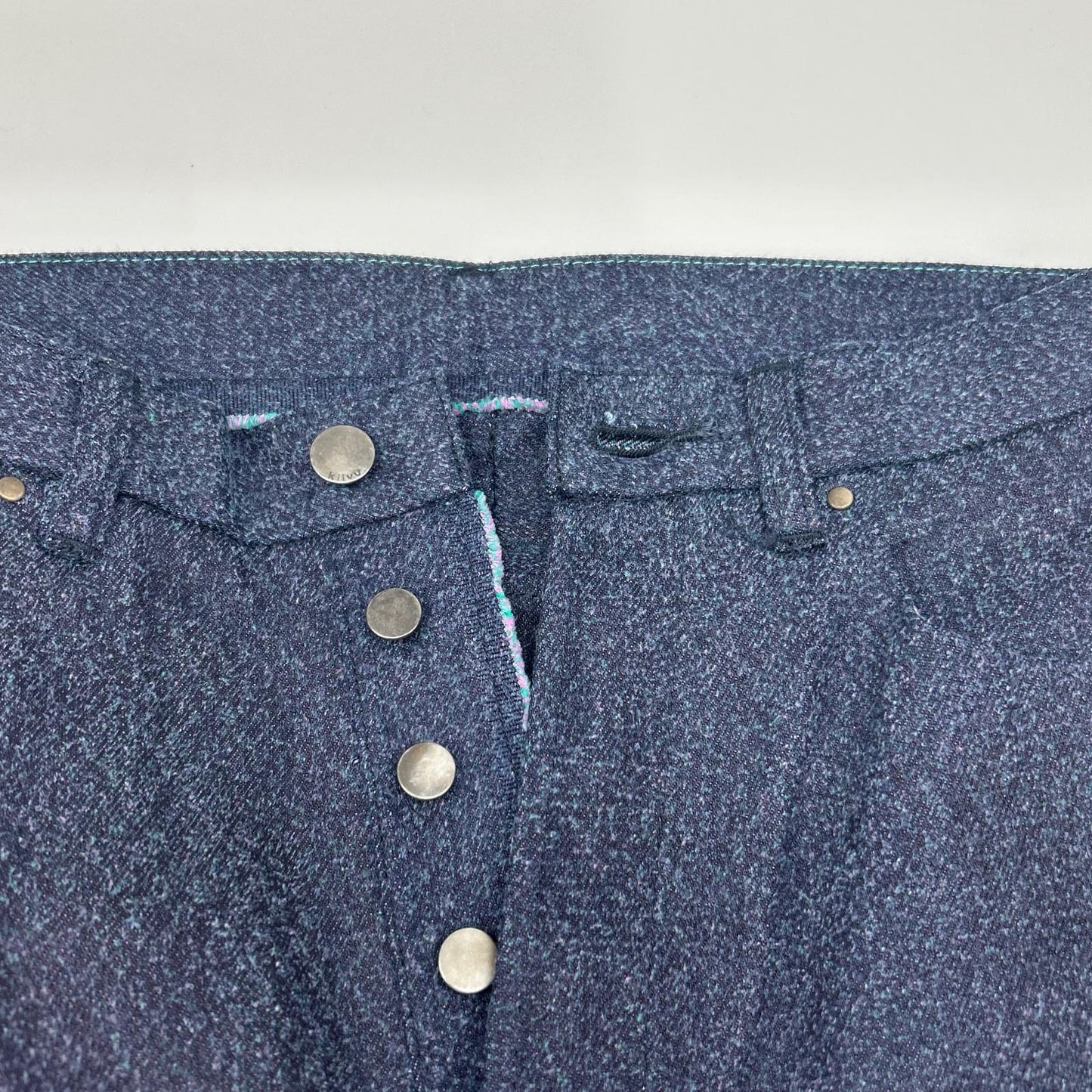 kiivu 12.5oz Rainbow Denim Straight Trousers Size M
