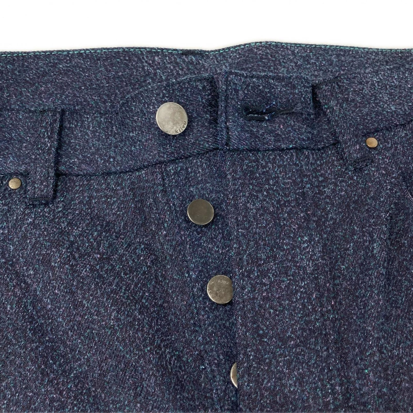 kiivu DENIM CURVY LEG TROUSER 12.5oz Rainbow Denim Size M