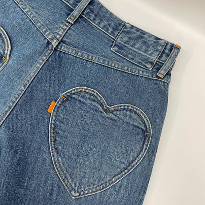 RICE NINE TEN Indigo Boot Cut Side Zip Jeans Size 1
