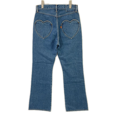 RICE NINE TEN Indigo Boot Cut Side Zip Jeans Blue Size 1