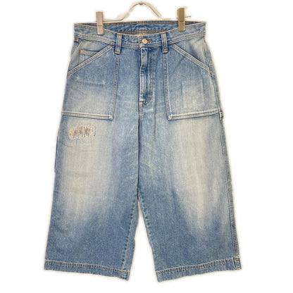 RICE NINE TEN Indigo Cropped Baggy Painter Pants Size 2