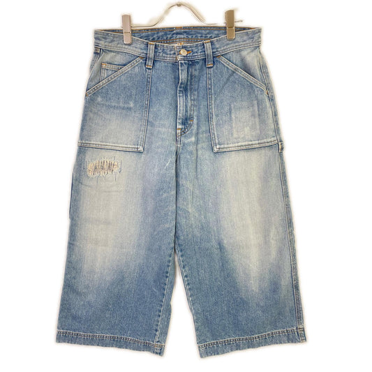 RICE NINE TEN Indigo Cropped Baggy Painter Pants Size 2