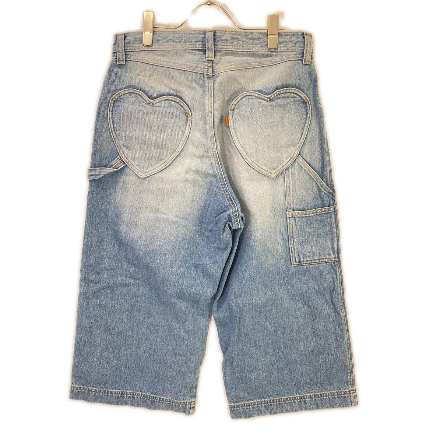 RICE NINE TEN Indigo Cropped Baggy Painter Pants Size 2
