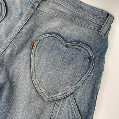 RICE NINE TEN Indigo Cropped Baggy Painter Pants Size 2