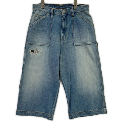 RICE NINE TEN Indigo Cropped Baggy Painter Pants Blue Size 2