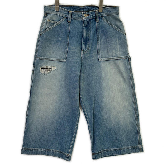 RICE NINE TEN Indigo Cropped Baggy Painter Pants Blue Size 2