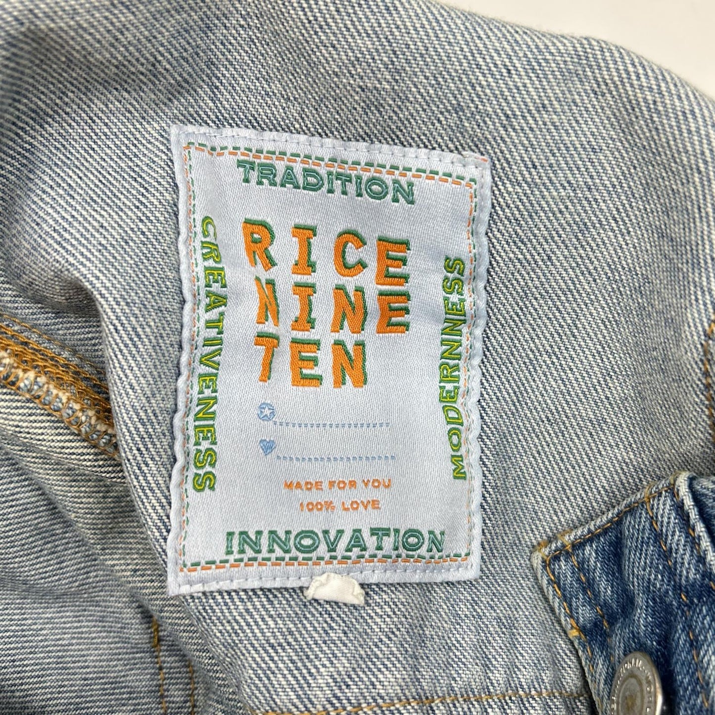RICE NINE TEN Indigo Cropped Baggy Painter Pants Blue Size 2
