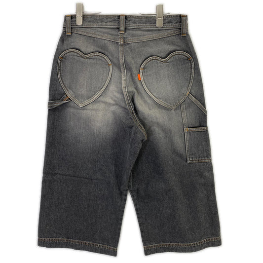 RICE NINE TEN Black Cropped Baggy Painter Pants Size 1