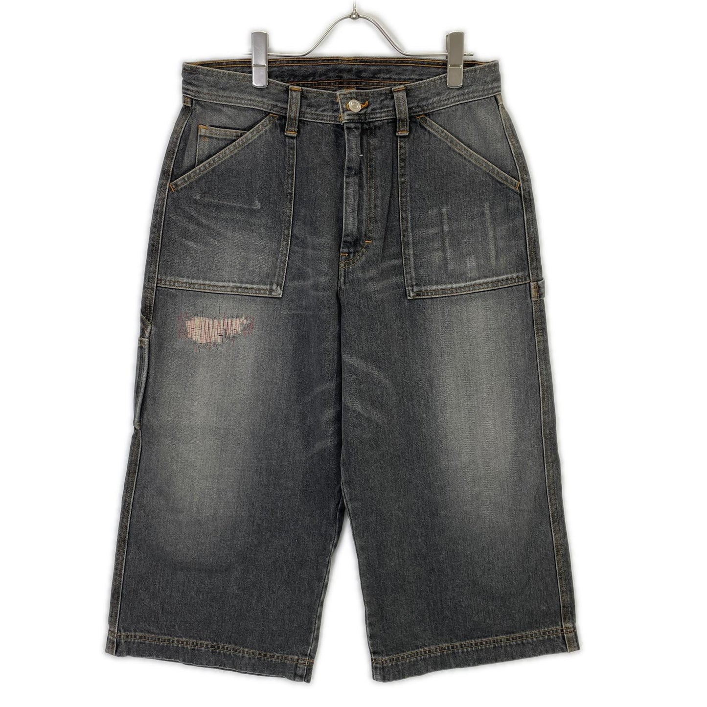 RICE NINE TEN Black Cropped Baggy Painter Pants Size 2