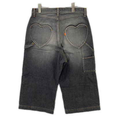 RICE NINE TEN Black Cropped Baggy Painter Pants Size 2