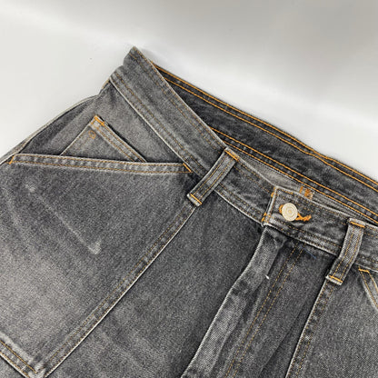 RICE NINE TEN Black Cropped Baggy Painter Pants Size 2
