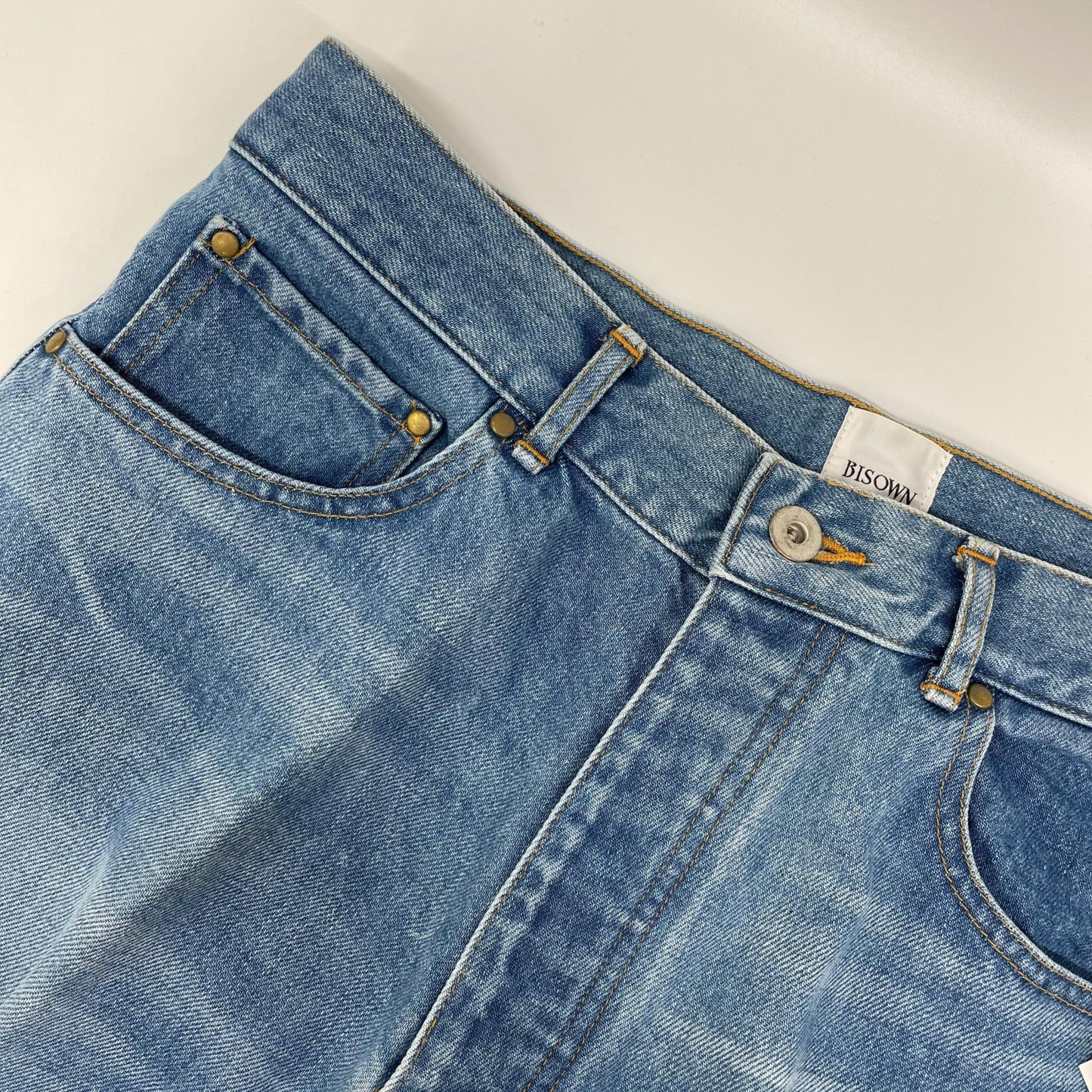 BISOWN 24SS Paint Design Straight Jeans Blue Size 3