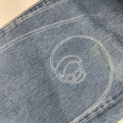 BISOWN 24SS Paint Design Straight Jeans Blue Size 3