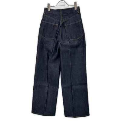 BISOWN 25AW Indigo Rigid Wide Center Press Jeans Size 2