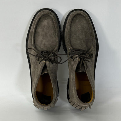 GIORGIOARMANI Suede Fringe Chukka Boots Gray Size 8