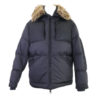 Moncler MEIDOB Eco-Fur Hooded Down Jacket Black Size 3